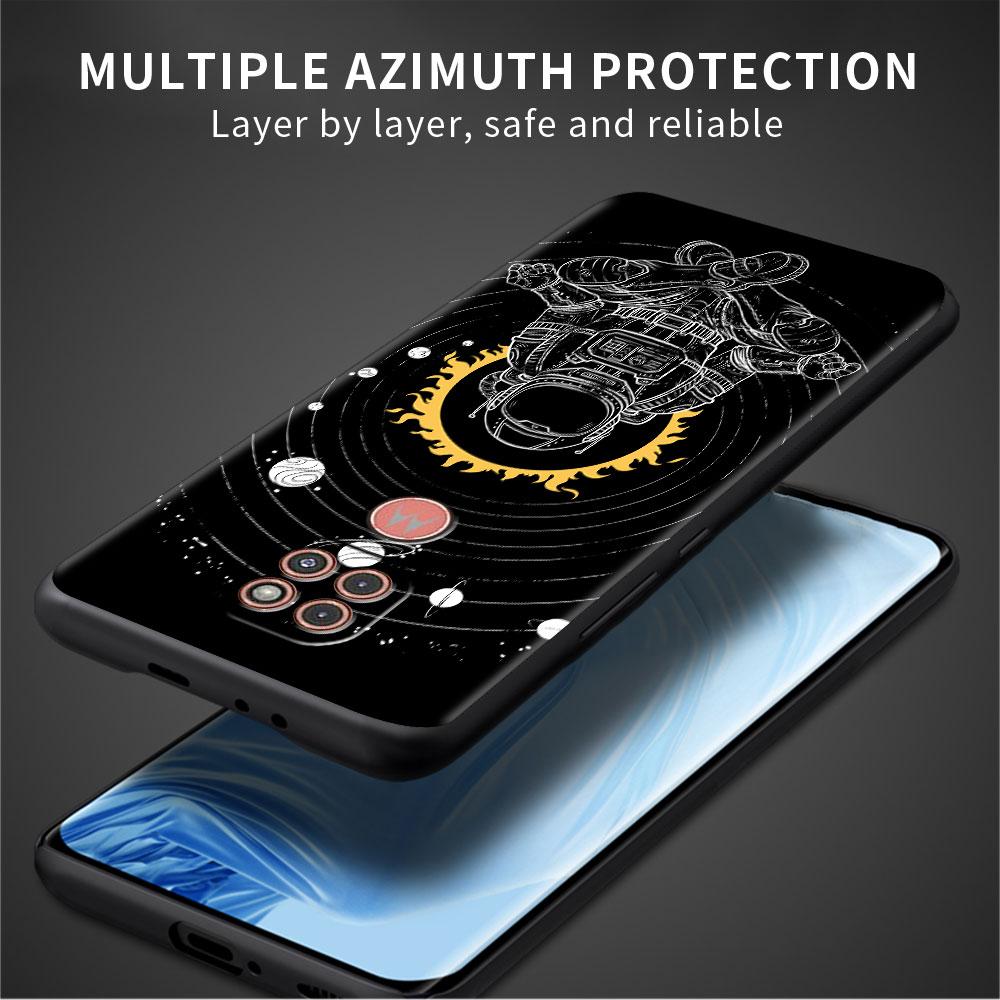 Hülle für Motorola G30 G60 G9 Play One Fusion Plus Edge 20 G8 Power Lite G22 G50 G200 G51 G71 Telefonabdeckung Space Cool Astronaut