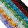 1Strand 6/8/10mm Colorful Facted Agate Beads Round Loose Beads Spacer Bead For Jewelry Making DIY Necklace Bracelets Accessories