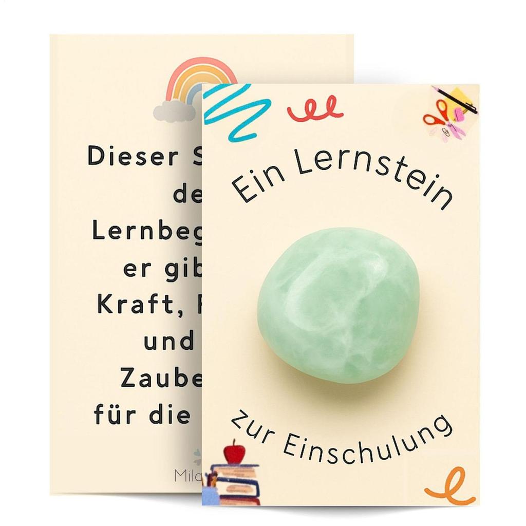 Good Luck Stone with Card natural courage stone Natural Kids Memorial Stones motivational gift for Boys Girls Birthday