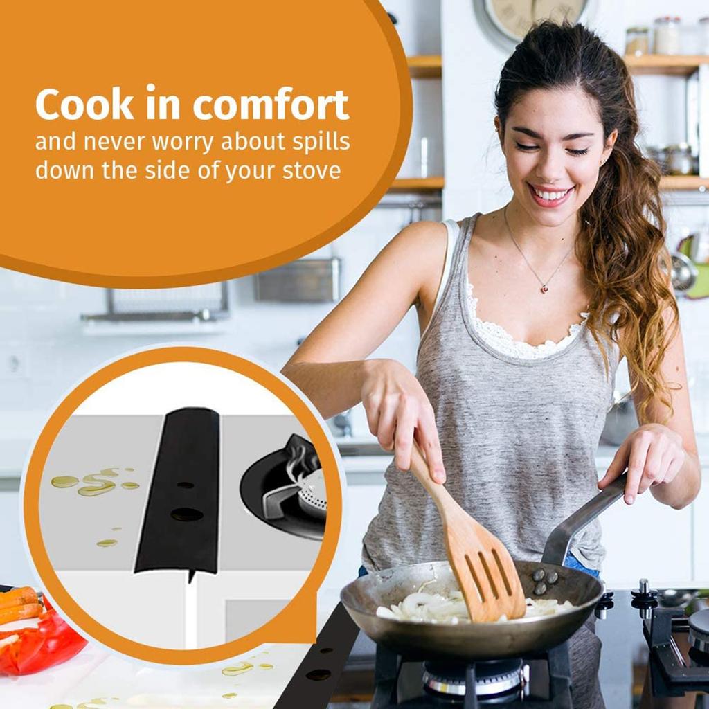 Windproof Kitchen Silicone Stove Counter Cover Easy To Clean 21 Inches
