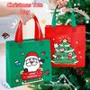 Portable Christmas Storage Bag Large Capacity Casual Handbag Cartoon Pattern Candy Bag