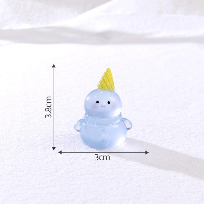 Cute Glow-in-the-dark Micro-landscape SnowmenSnowfields Christmas Decorations, Accessories Car Mini Ornaments