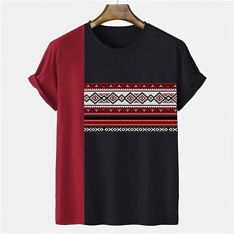 Tribal Ethnic Style T-shirt 3D Printed Men's New Casual Short Sleeved Top