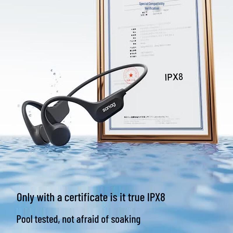Saina S-B60SProMax IP68 Waterproof Open-Ear Bone Conduction Sports Headphones
