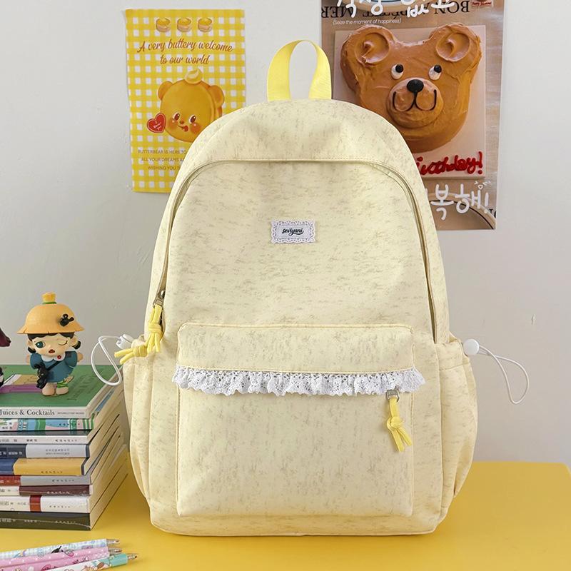 Schoolbag Korean ins Gentle Lace Sweet Girl Travel Backpack Fresh Elementary School Bag Female College Style Backpack