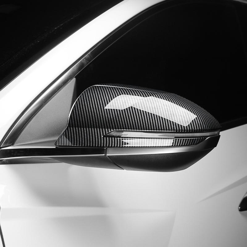 Car Decoration Door Mirror Cover For Hyundai Tucson NX4 -2025 Car Rearview Accessories Carbon Fiber Exterior Styling