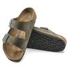 Klapki Unisex Birkenstock Arizona Soft Footbed Oiled Leather Zielone Narrow Wąskie (1019377) 38.0