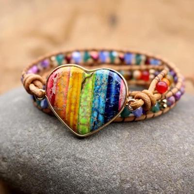 Chakra Love Rainbow Wikkelarmbanden