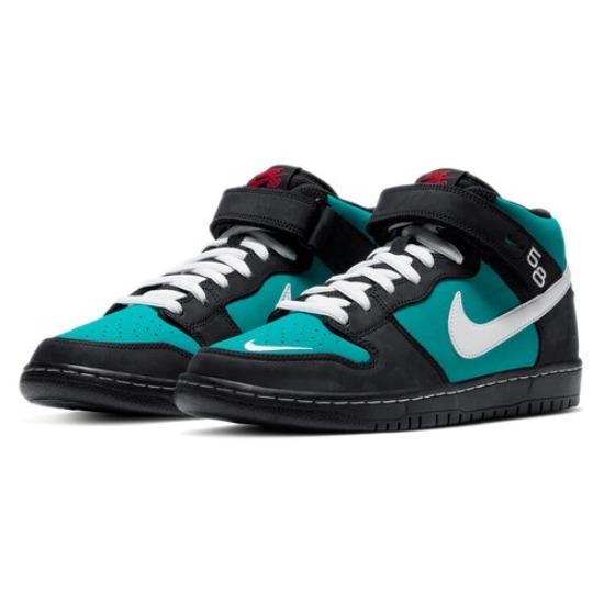 

Nike SB Dunk Mid Black/Fresh Water/White 2020 CV5474-001 EU 42 різнокольоровий