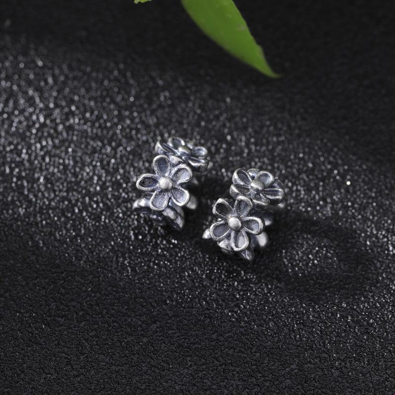 Aged Silver Four-Leaf Clover Pixiu Spacer Beads for DIY Jewelry Necklace/Bracelet