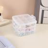 Durable 3-Layer Jewelry Beads Box Stackable Transparent Hardware Tool Boxes Storage Box for Small Items Fishing Gear Accessories