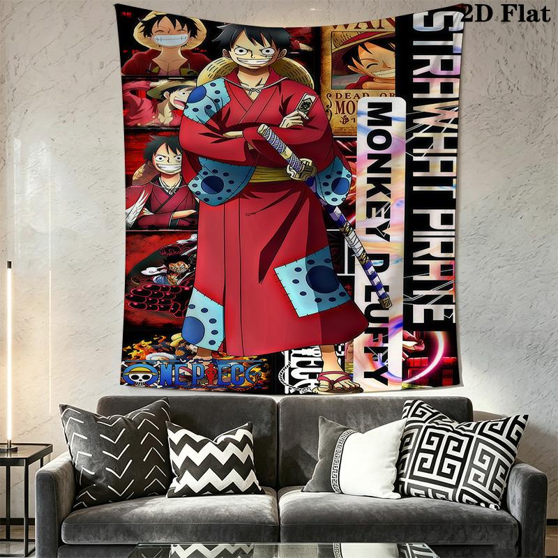 One Piece Straw Hat Crew Anime Art Tapestry Fashion Print Background Cloth Gift Atmospheric Background Cloth Work Of Art