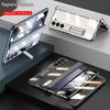 Samsung Z Fold5 Phone Case: Electroplated Transparent Hinge, Foldable Full Coverage with Bracket Protection.