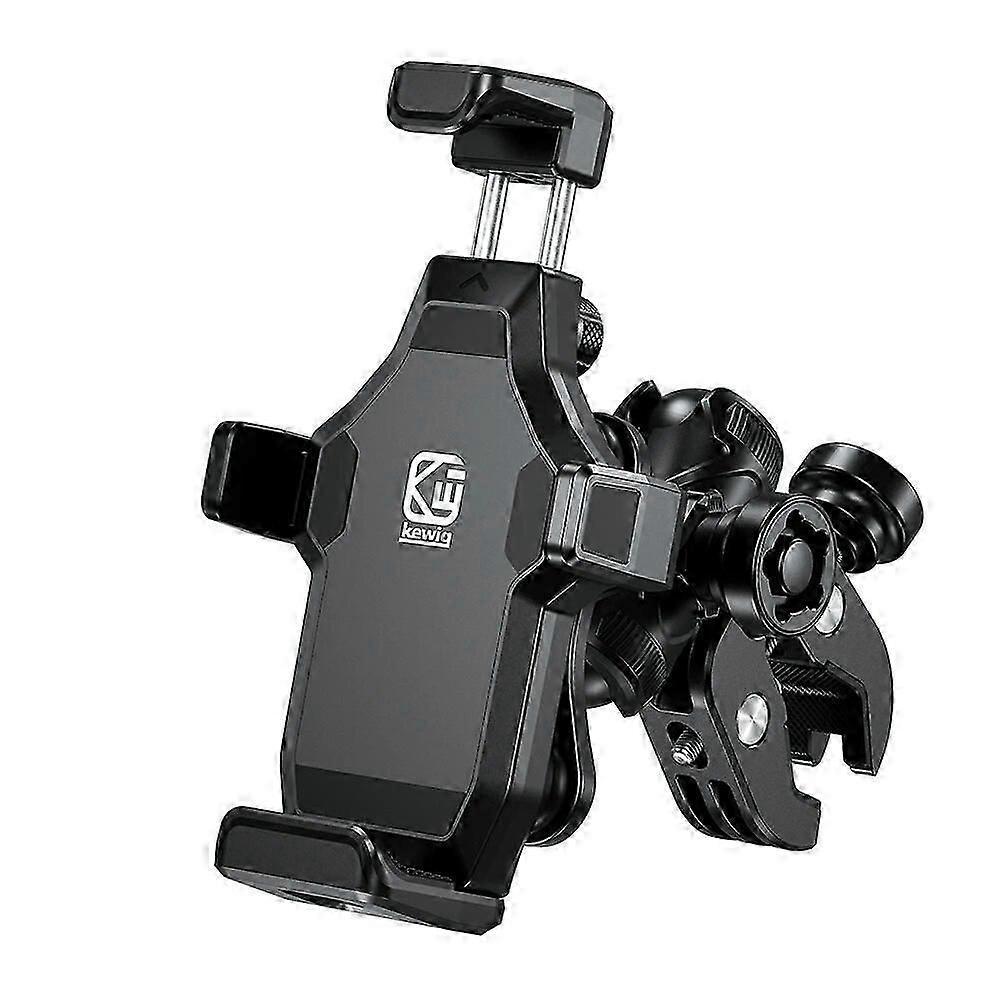 Cell Phone Holder with Vibration Dampener Bike Handlebar Smartphone Holder Secure Lock Cycling Phone Stand for 47-72Inch Phone