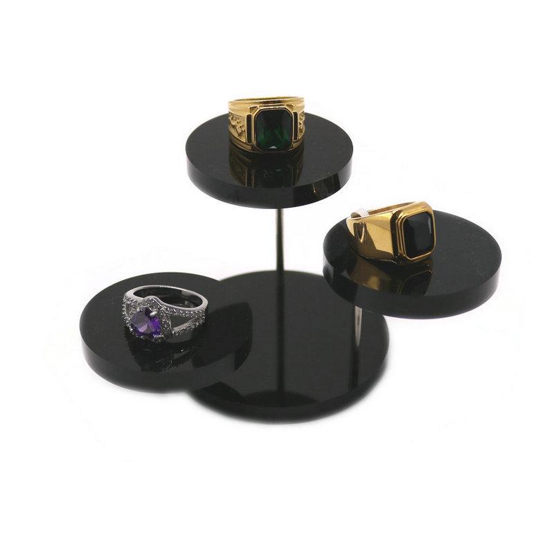 Acrylic Three-Tier Rotating Ring Display Stand
