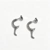 Retro Distressed Star Skull Cross Stud Earrings: Punk Stainless Steel Screw Back for Men