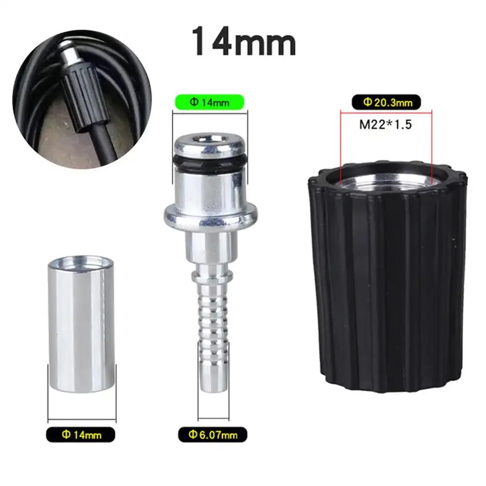 High Pressure Washer Hose Insert Fittings Car Washer Hose Fittings Twist Connector D14 D15mm Ring Nut M22 M14 Fitting Connector
