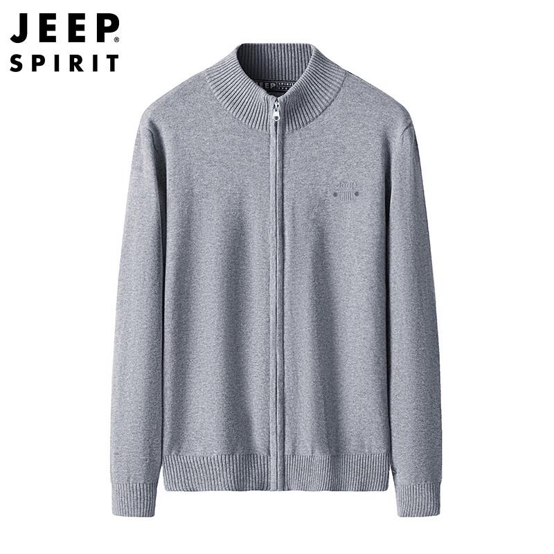 JEEP SPIRIT Men's Full-Zip Knit Cardigan