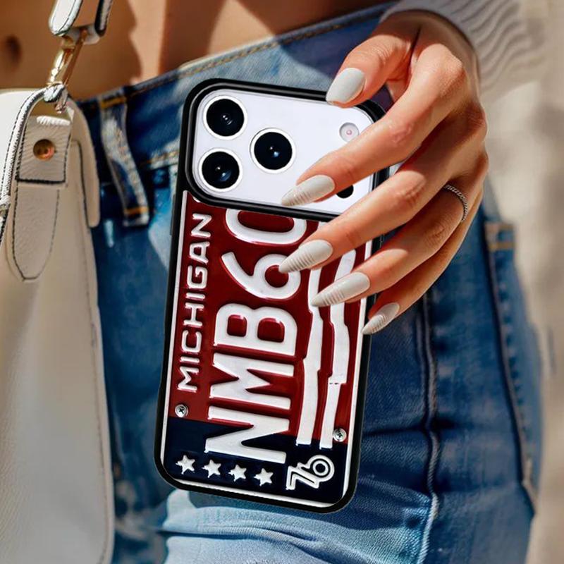 License Plate Phone Case For iPhone 17 Air 14 15 13 12 Max Cover For Apple 16e 11 Pro Max Plus Coque
