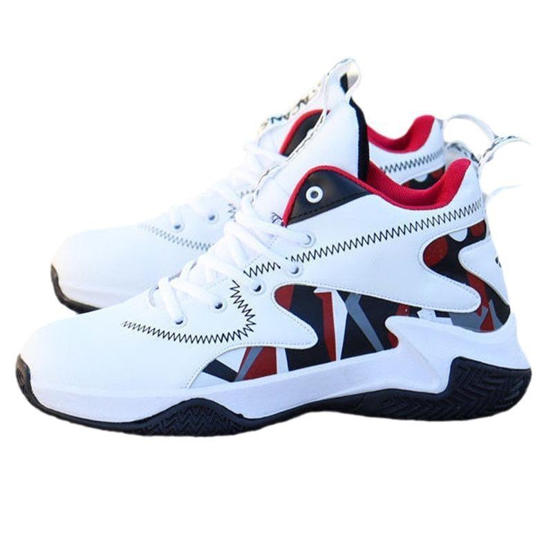 New High-top Men's Sports Fashion Versatile Outdoor Leather Comfortable Basketball Shoes Running Shoes