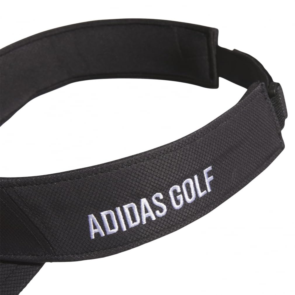 Adidas Golf Golf Visor with Side Logo, White/Green Sparkle