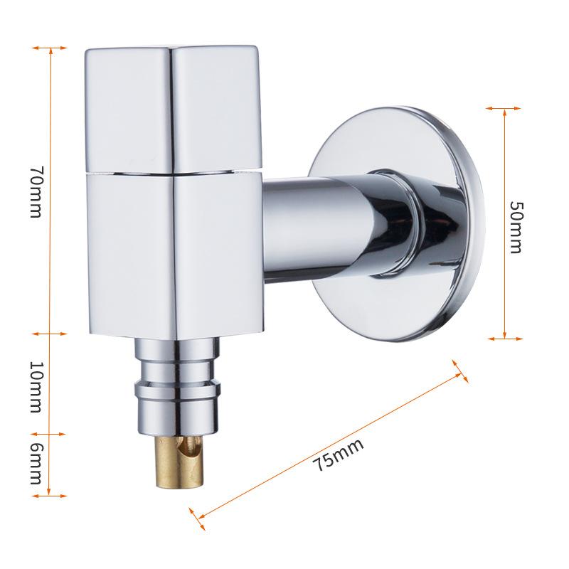

Black Brass Extended Outdoor Garden Faucet Wall Mounted Bathroom Corner Washing Machine Tap Durable Water Supply Valve