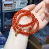 Trendy Multi-Strand Red Agate Women's Bracelet - Exquisite Simple Fashion Design