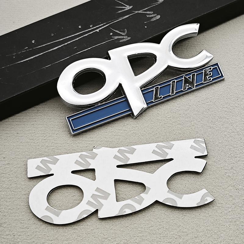 3D Metal OPC Line Logo Badge Front Grill Emblem Trunk Car Sticker For Opel Astra G H J K F Corsa D Zafira B Insignia Mokka Regal