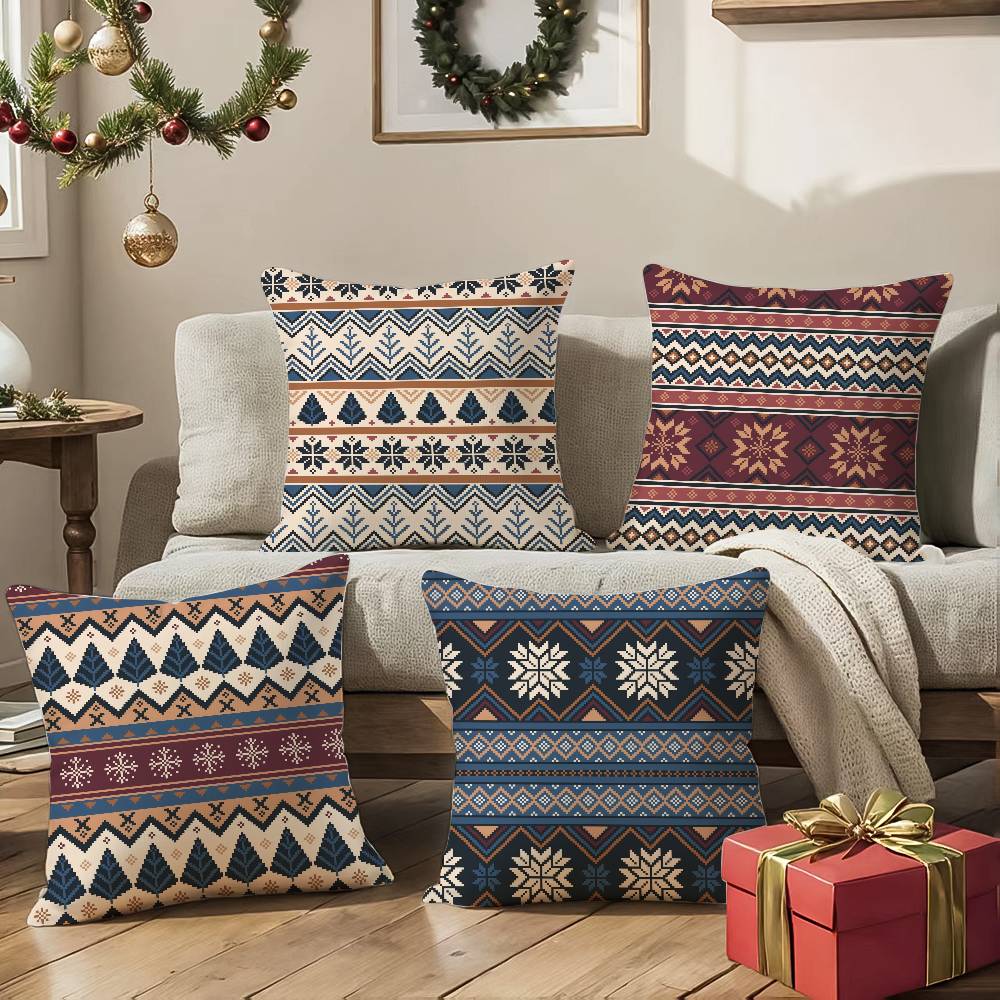 Moroccan Style Pillow Case Anti-dustmite Pillowcase Invisible Zipper Silky Short Plush Sofa Cushion Cover