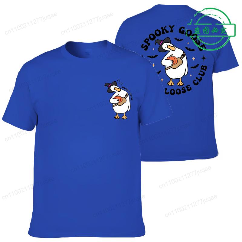 Läskiga Gås T-shirts för Män Kvinnor, Trendiga Mode Herr T-shirts Kläder, Halloween Gås Unisex Toppar T-shirts, Läskig Säsong Tröjor