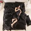 4 PCS Bedding Set Luxury Mulberry Silky Blending Bedding Set Satin Duvet Cover Set High End Single Double Comforter Cover