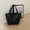 Litchi Pattern Soft PU Leather Tote Bag for Women Large Capacity Zippered Shoulder Shopper
