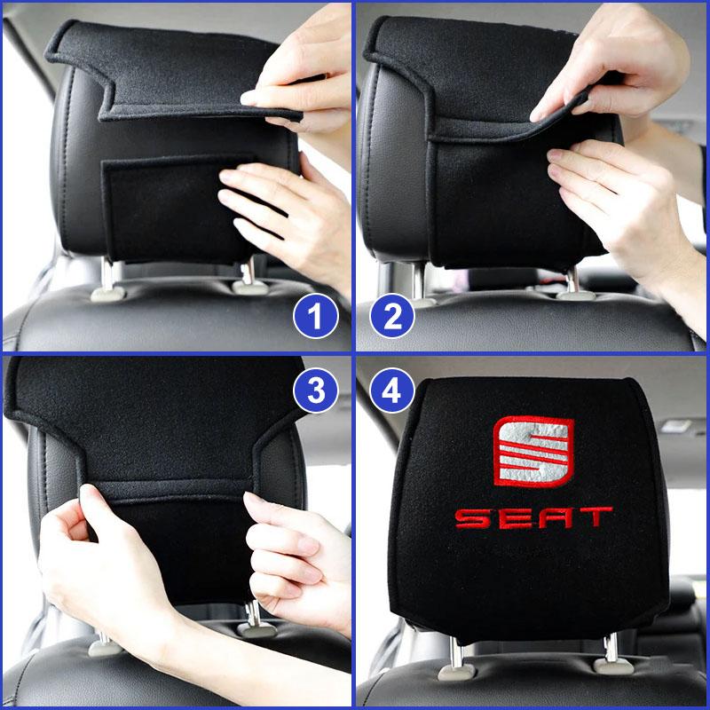 Car Seat Back Headrest Pillow Storage Bag Dustproof Cover For Seat Leon st FR CUPRA Leon MK3 MK2 mk1 hatchback 5f Ibiza 3 6J 6L FR Ateca Arona
