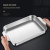 Rectangular Stainless Steel Grill Fish Plate for Induction Cooker