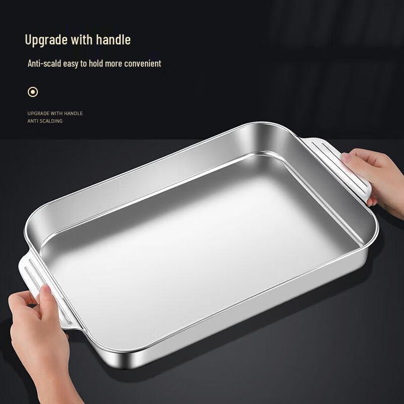 Rectangular Stainless Steel Grill Fish Plate for Induction Cooker