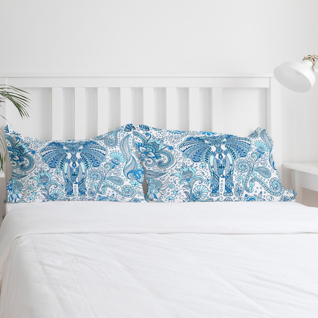 Bohemian Elephant Texture Flowers Duvet Cover With Pillow Case Custom 3pcs Bedding Set Quilt Cover Double Bed Home Textile