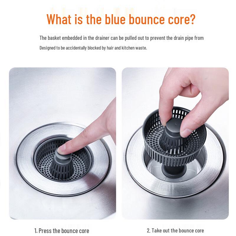 Stainless Steel Kitchen Sink Pop-up Drain Strainer