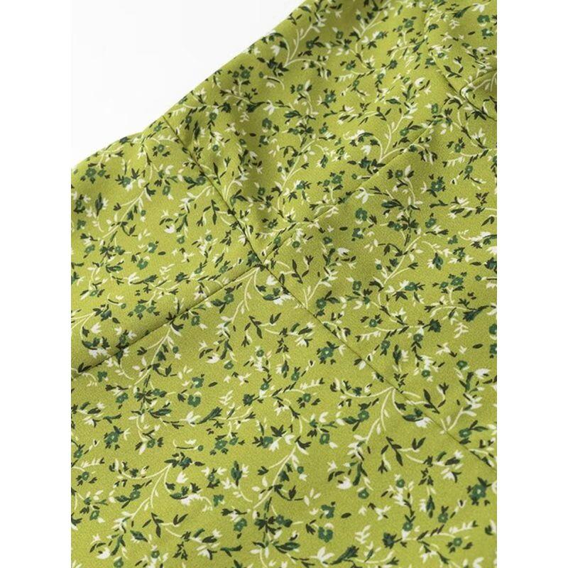 Kaslead New Arrival Women's Clothing Fashion Style Fashion Casual Simple and Short Strap Floral Dress