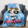 Powerpuff Girls Adventure Flannel Blanket Super Soft Warm Cozy Blanket For Sofa Bed Office Travel Allseason Home Decor Gift