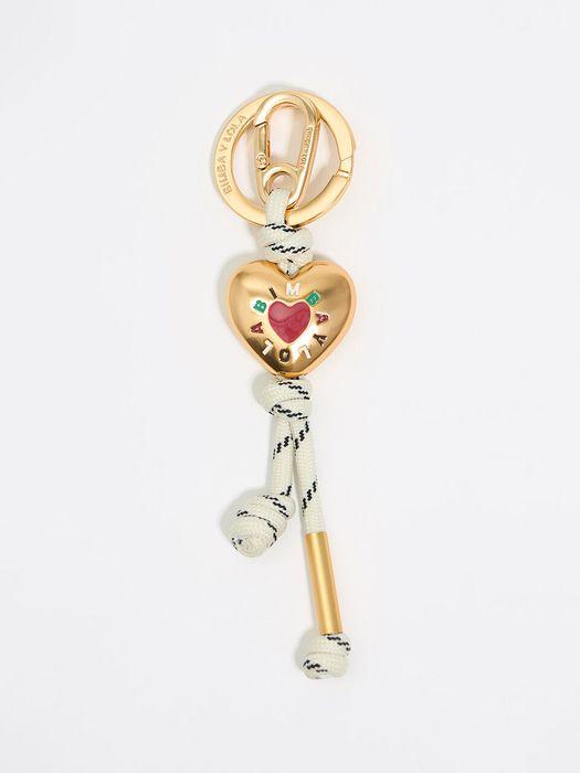BIMBA Y LOLA Ivory Rope Heart Keyring B255AIZ005IVF Ivory_FREE