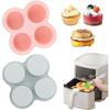 4 Cavity Silicone Mold Non-Stick Round Shape Eggs Mold New Steamer Cooking Mold  Egg Pan