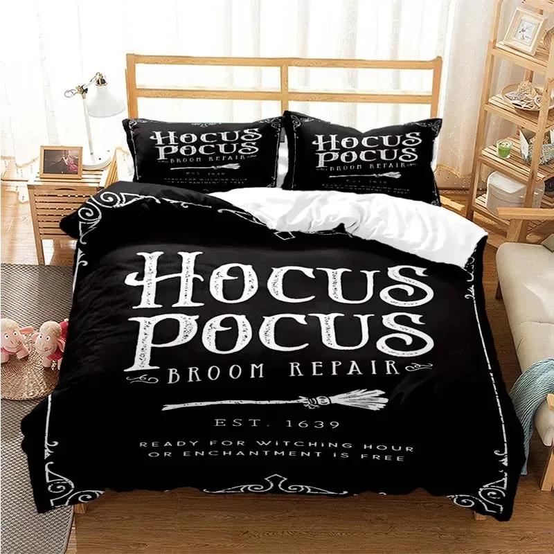 

Hocus - Pocus Printed Bed Set Duvet Cover Pillowcase Bedding Set Bed Linen Sheet Quilt Cover Full Queen King Size 70x133cm 2pcs