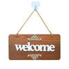 Wooden Cafe Door Sign Open Closed, Double Sided Hanging Board for Coffee Shop, Creative Wall Decor