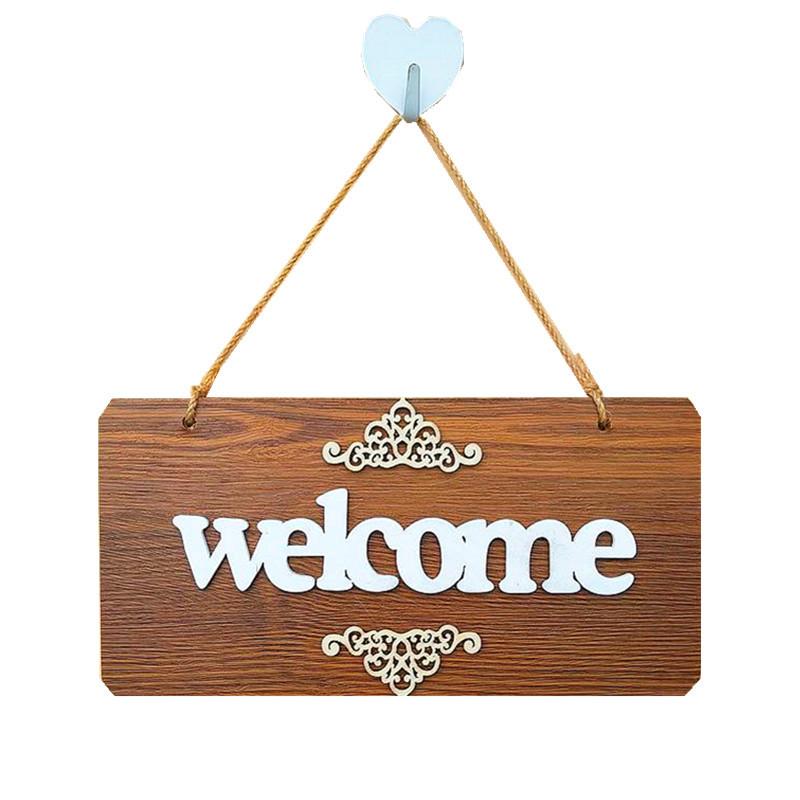 Wooden Cafe Door Sign Open Closed, Double Sided Hanging Board for Coffee Shop, Creative Wall Decor