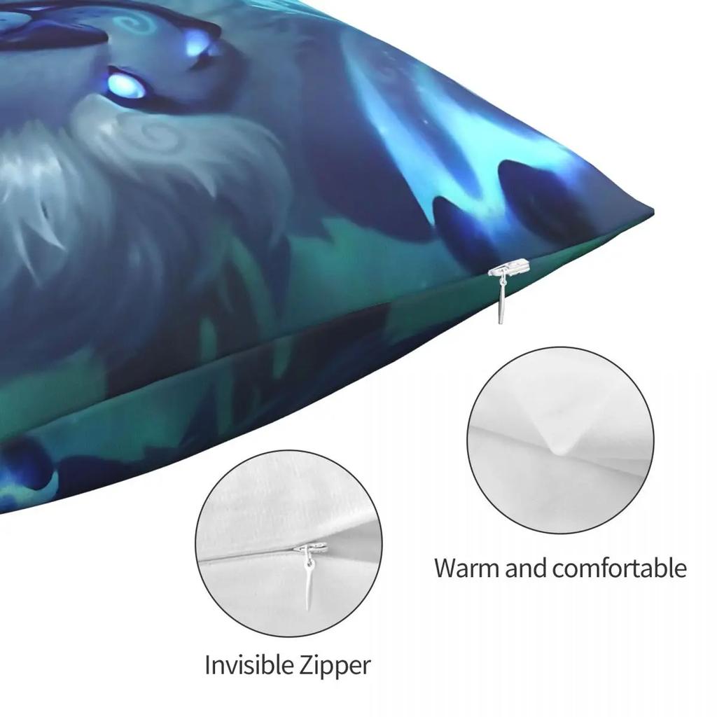 Nunu Willump Throw Pillow Case League Of Legends Game Backpack Coussin Covers DIY Printed Kawaii Home Decor