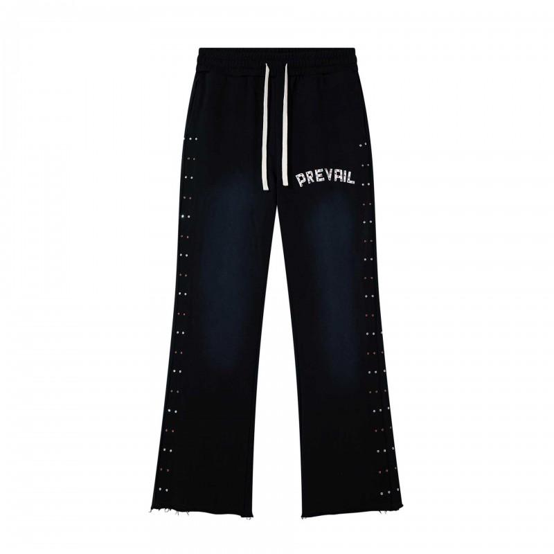 Legends Prevail NY Mens Casual Pants Streetwear Drawstring Waist Micro Flare Trousers