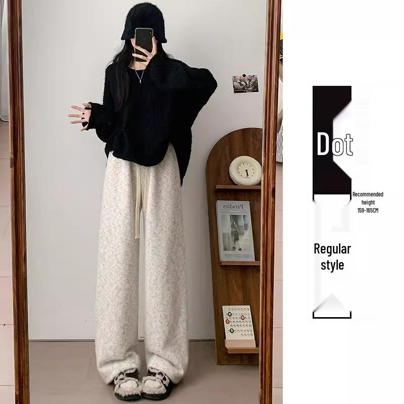 

Women s 150cm Rainbow Knit Fleece-Lined Wide-Leg Pants 2XL (131-150 lbs)