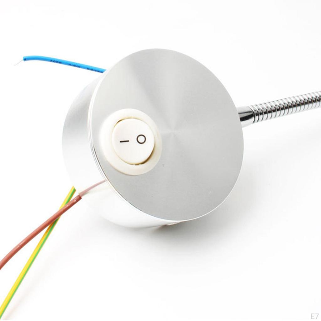 Adjustable Bedside Lamp with Flexible Neck for Reading in Bed