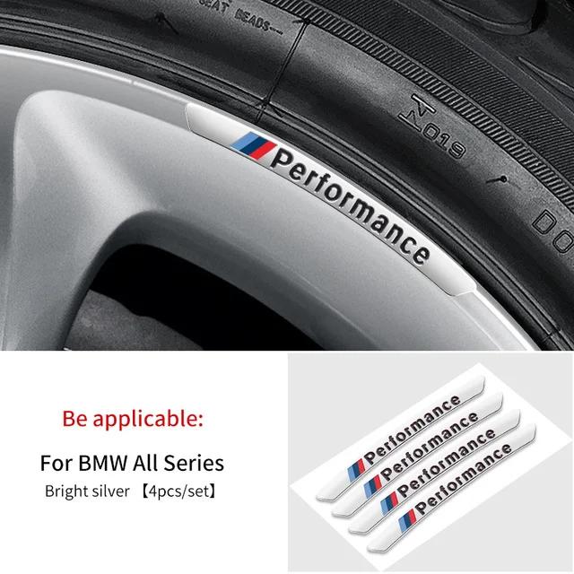 4pcs Aluminium Alloy Car Wheel Hub Perfomance M Sticker for BMW E46 E90 F30 F10 X5 X3 Series 1 3 G30 G01 G20 F11 Car Accessories
