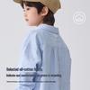 Boy's Versatile Striped Cotton Shirt